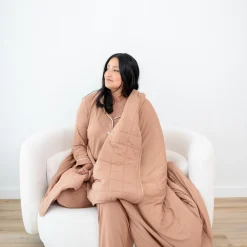 Adult Quilted Blanket in Latte 2.5