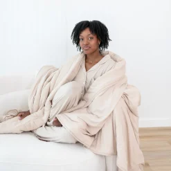 Adult Quilted Blanket in Bisque 2.5
