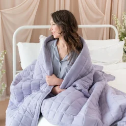 Adult Quilted Blanket in Taro 3.5