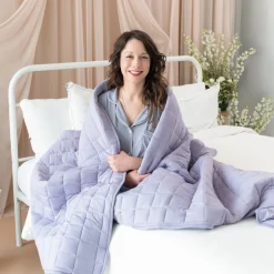 Adult Quilted Blanket in Taro 3.5