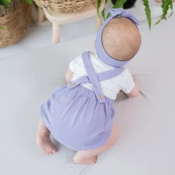 Bamboo Jersey Bubble Overall in Taro