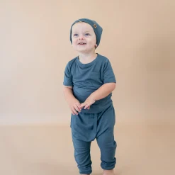 Bamboo Jersey Harem Pants in Atlantic