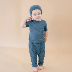 Bamboo Jersey Harem Pants in Atlantic