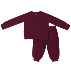 Bamboo Jersey Jogger Set in Burgundy