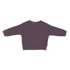 Bamboo Jersey Long Sleeve Drop Shoulder Top in Currant