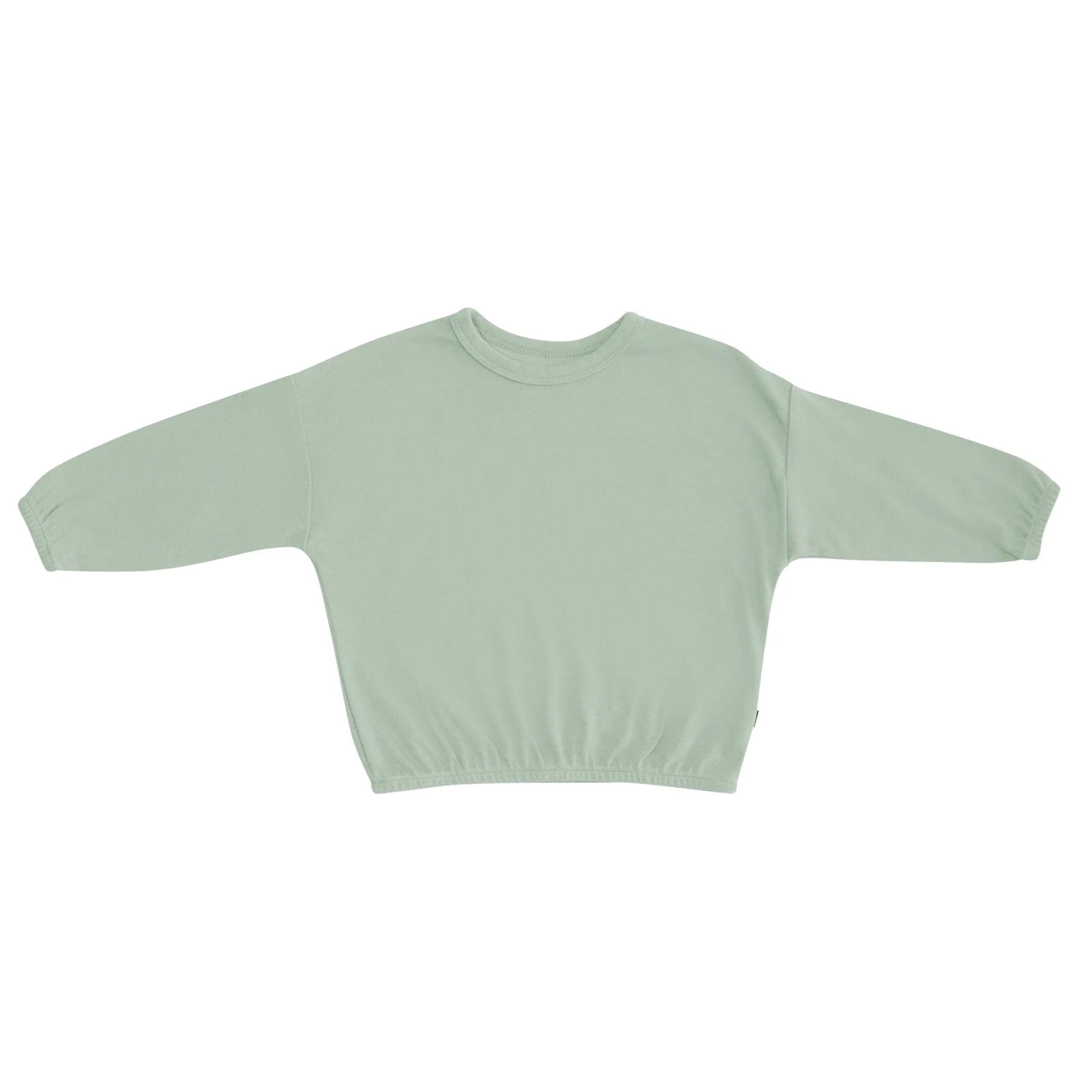 Bamboo Jersey Long Sleeve Drop Shoulder Top in Thyme