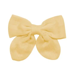 Bamboo Muslin Alligator Clip Bow in Sandcastle
