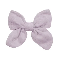 Bamboo Muslin Alligator Clip Bow in Wisteria