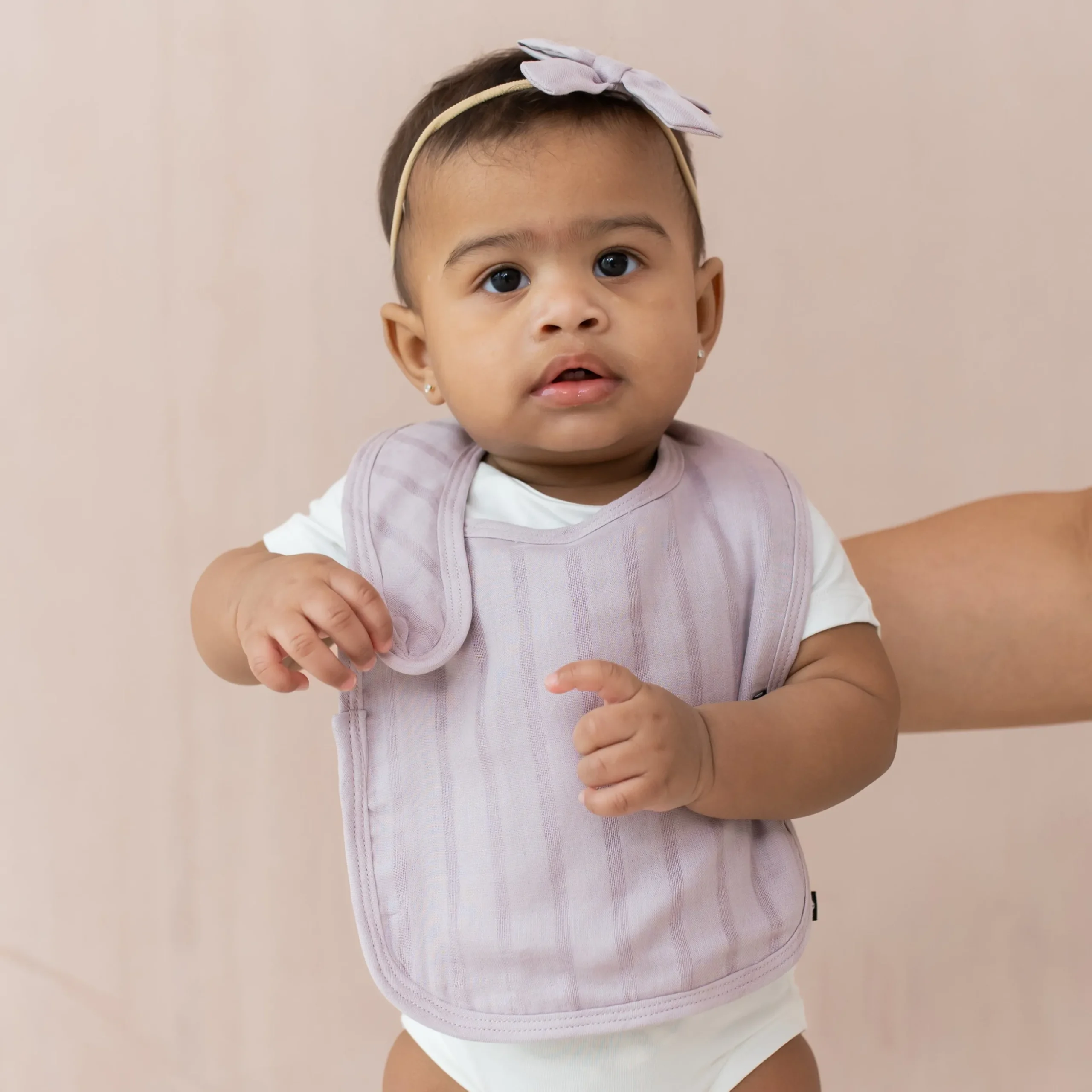 Bamboo Muslin Bib in Wisteria