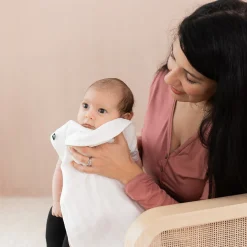 Bamboo Muslin Burp Cloth in Cloud