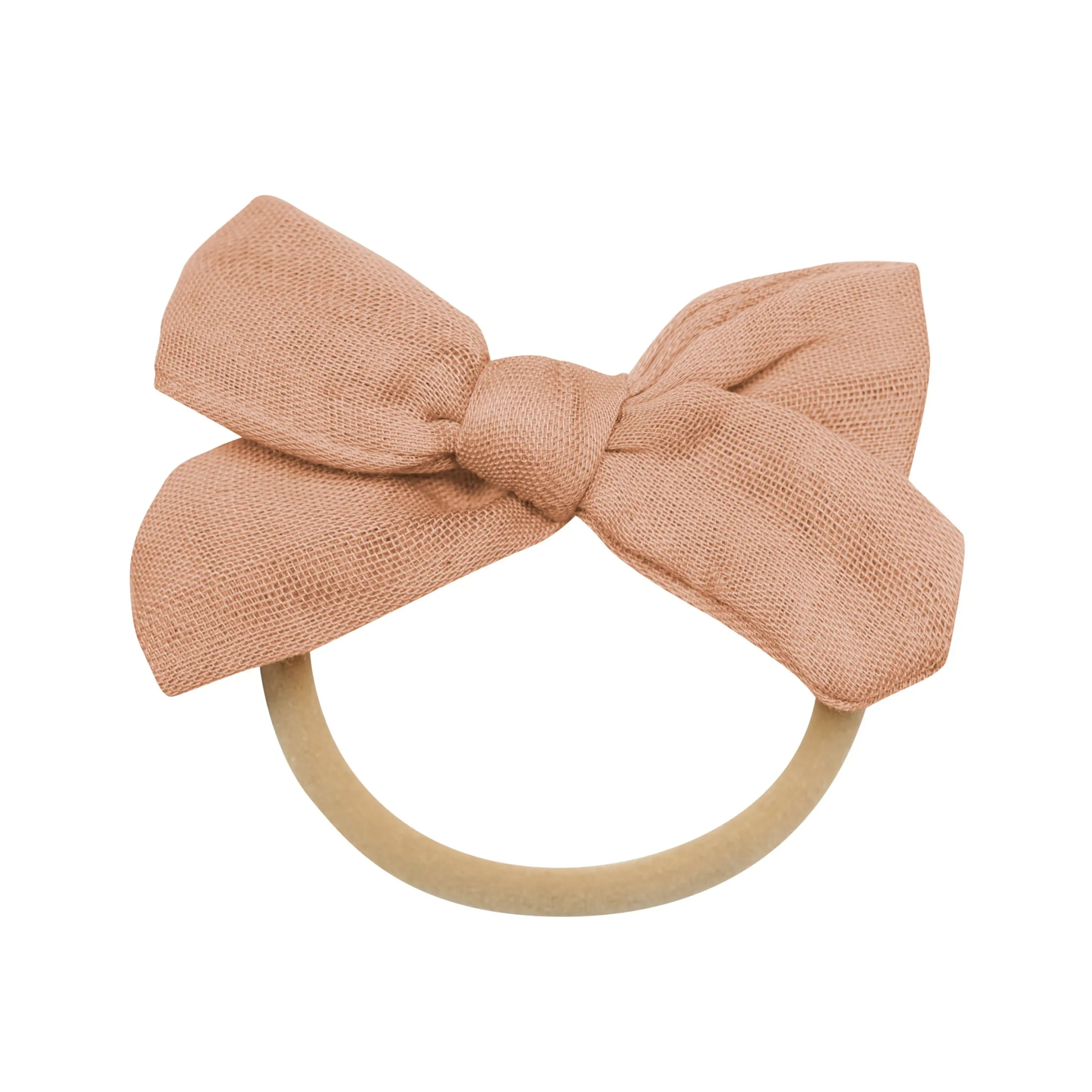 Bamboo Muslin Medium Bow in Fawn
