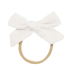 Bamboo Muslin Medium Bow in Oat