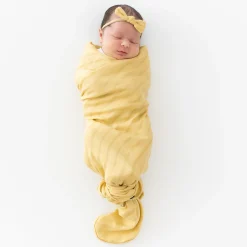Bamboo Muslin Swaddle Blanket in Sandcastle