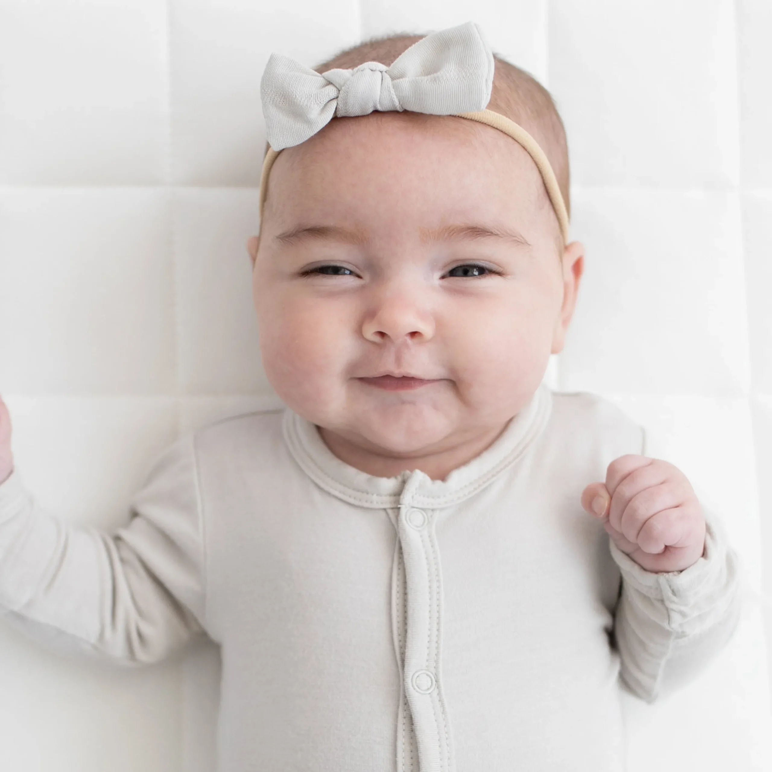 Bamboo Muslin Tiny Bow in Oat