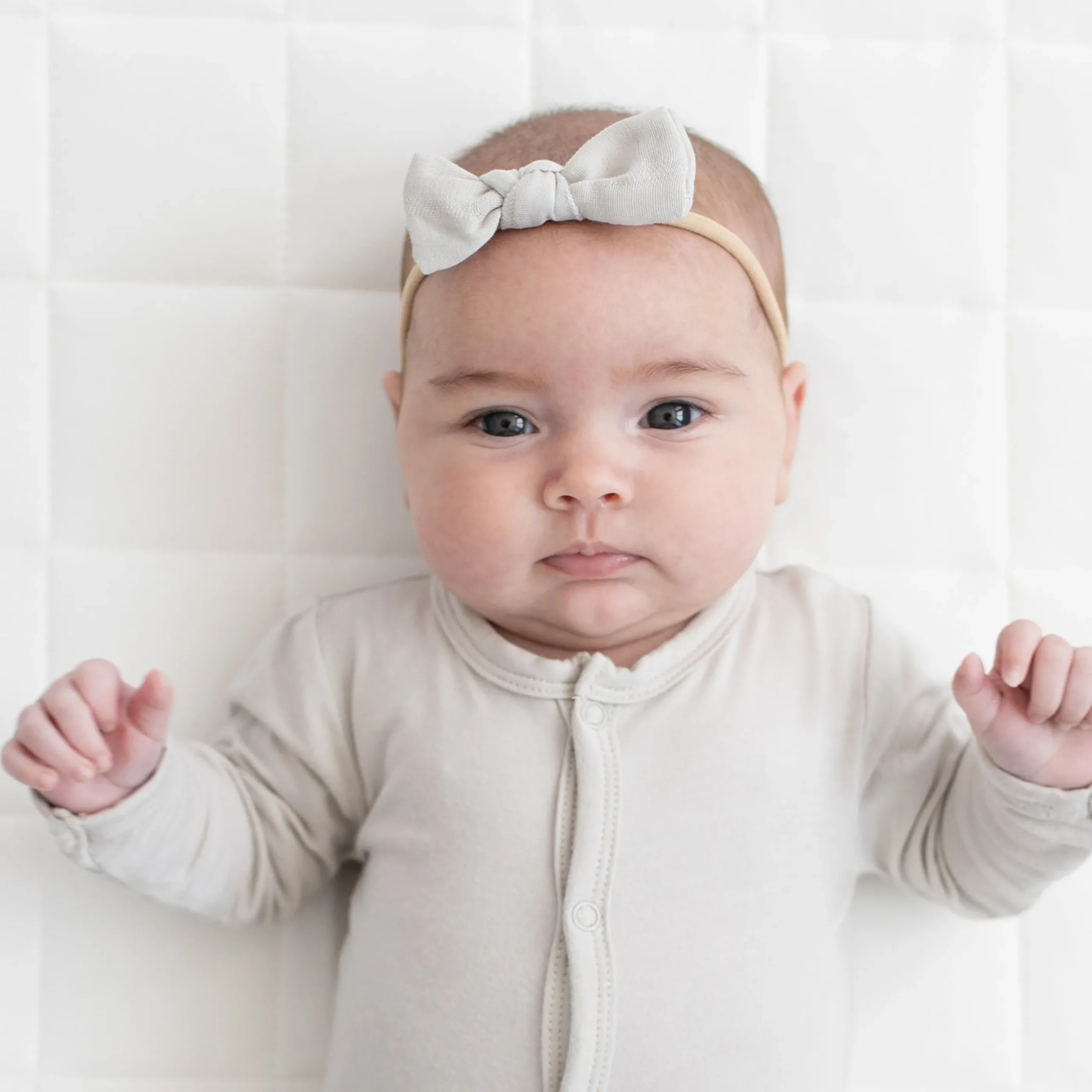 Bamboo Muslin Tiny Bow in Oat