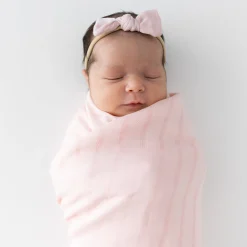 Bamboo Muslin Tiny Bow in Blush