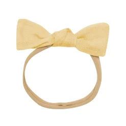 Bamboo Muslin Tiny Bow in Sandcastle