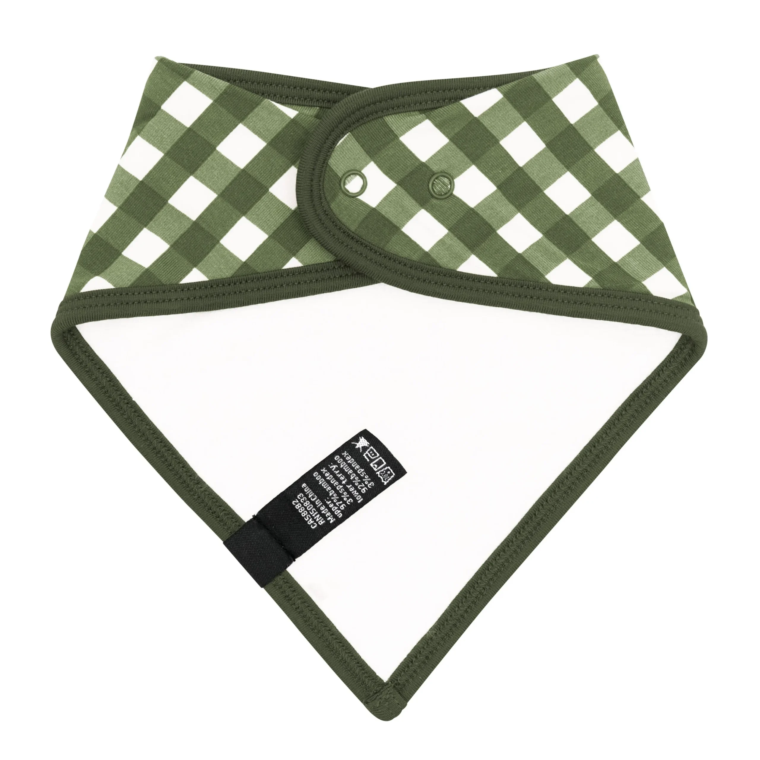 Bib in Gingham Fir