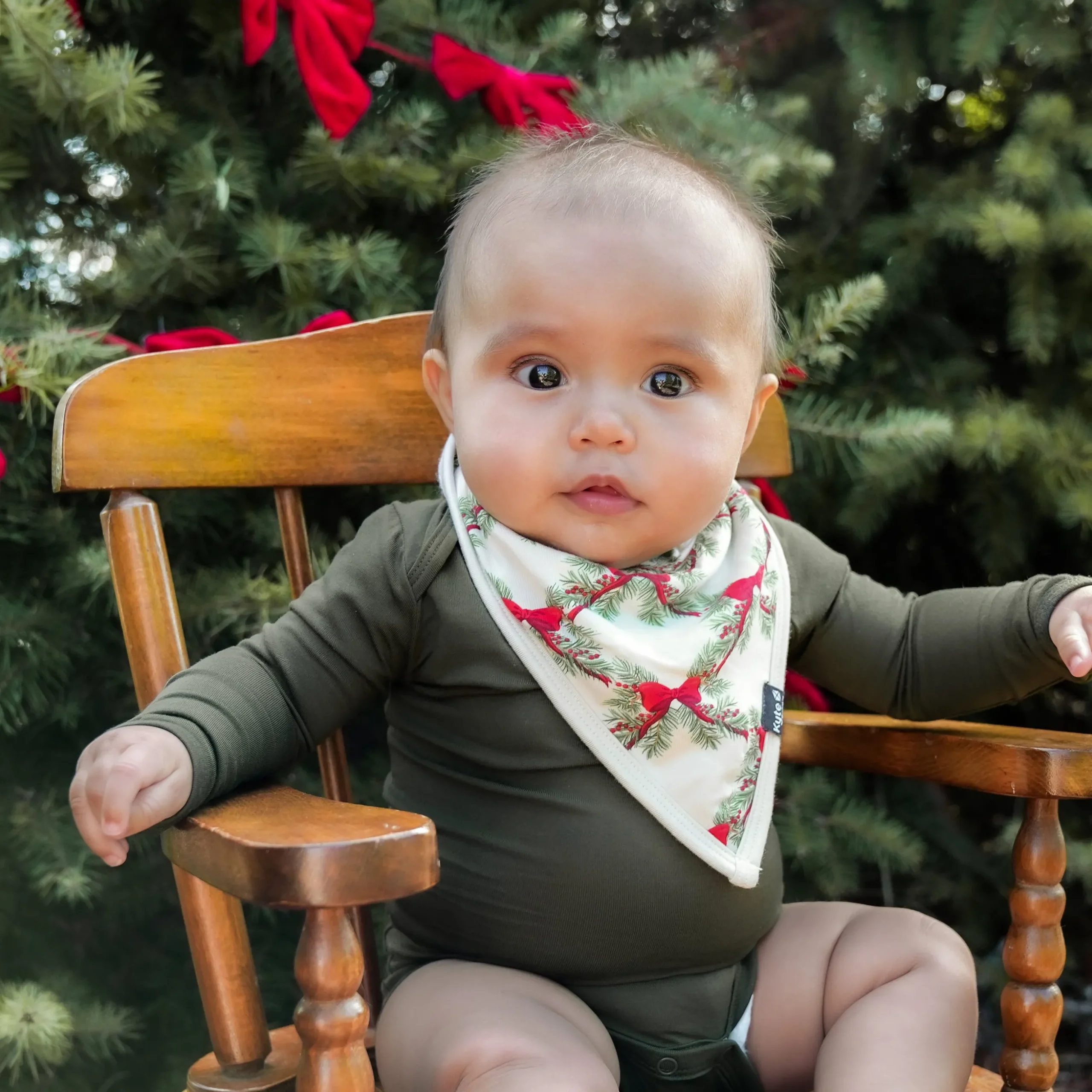Bib in Holiday Bow