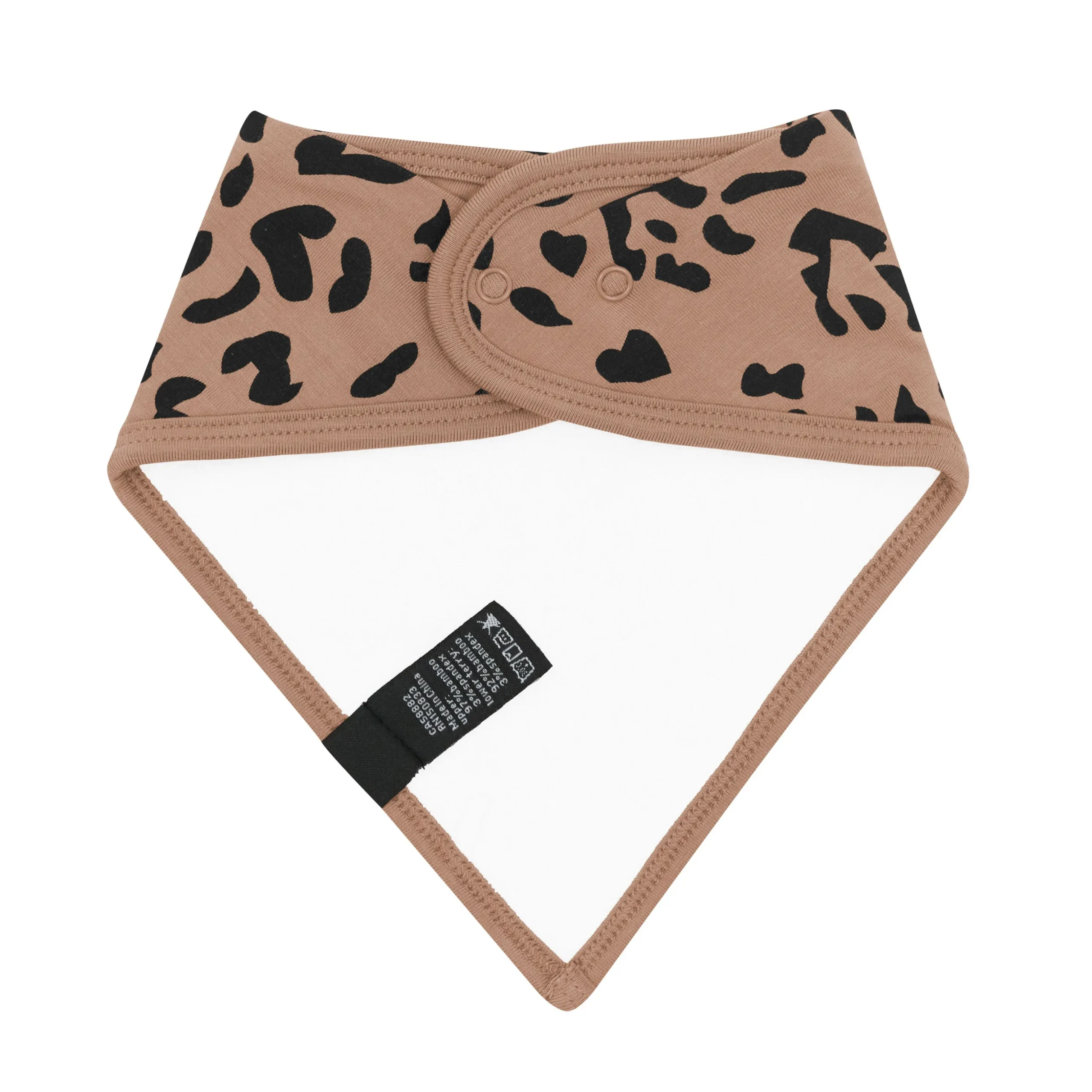 Bib in Latte Leopard