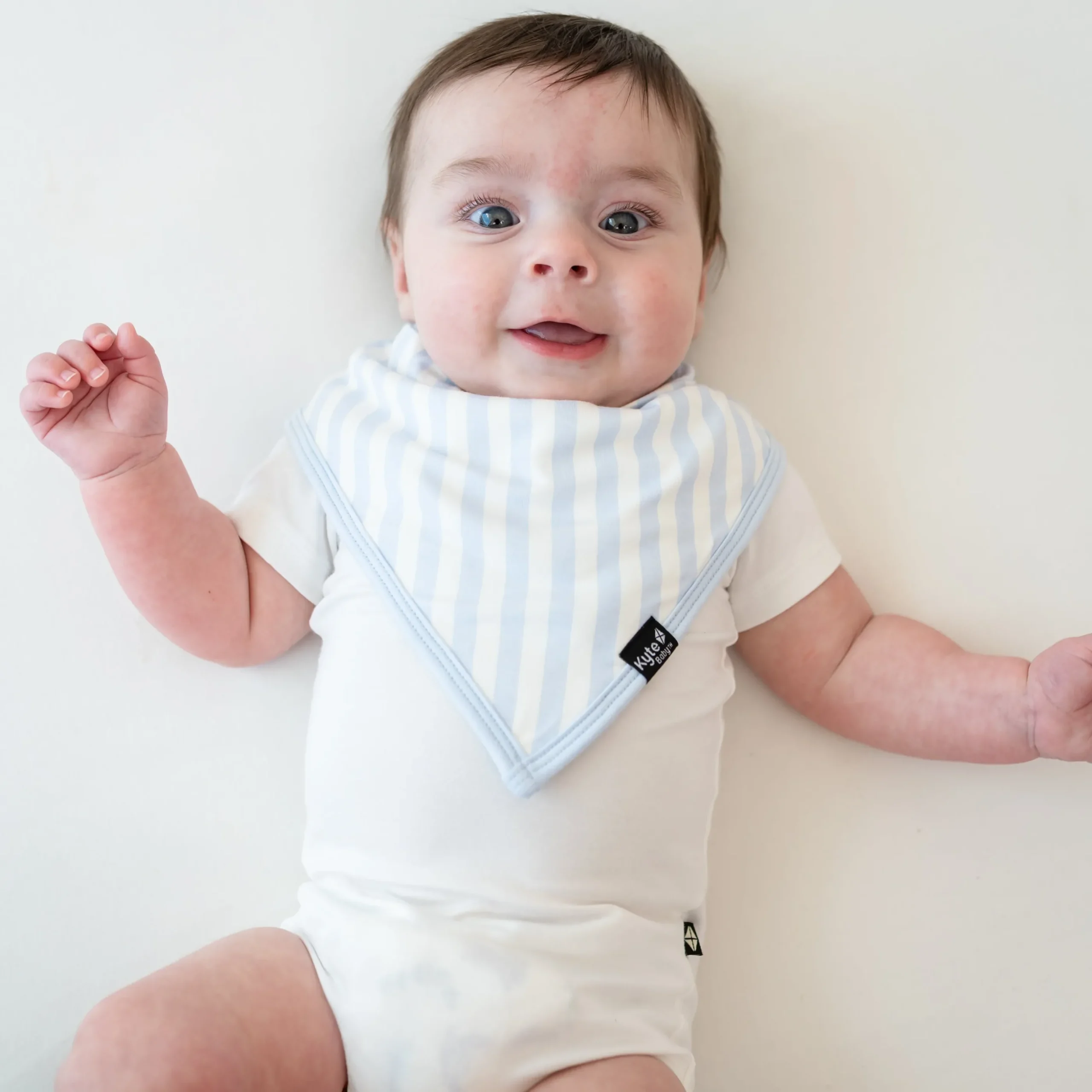 Bib in Small Mist Stripe