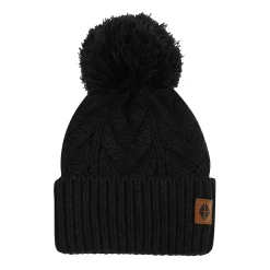 Chunky Cable Knit Beanie in Midnight