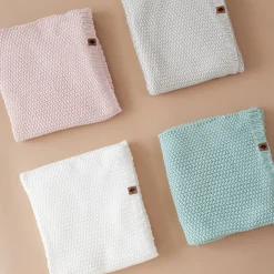 Chunky Knit Baby Blanket in Sage