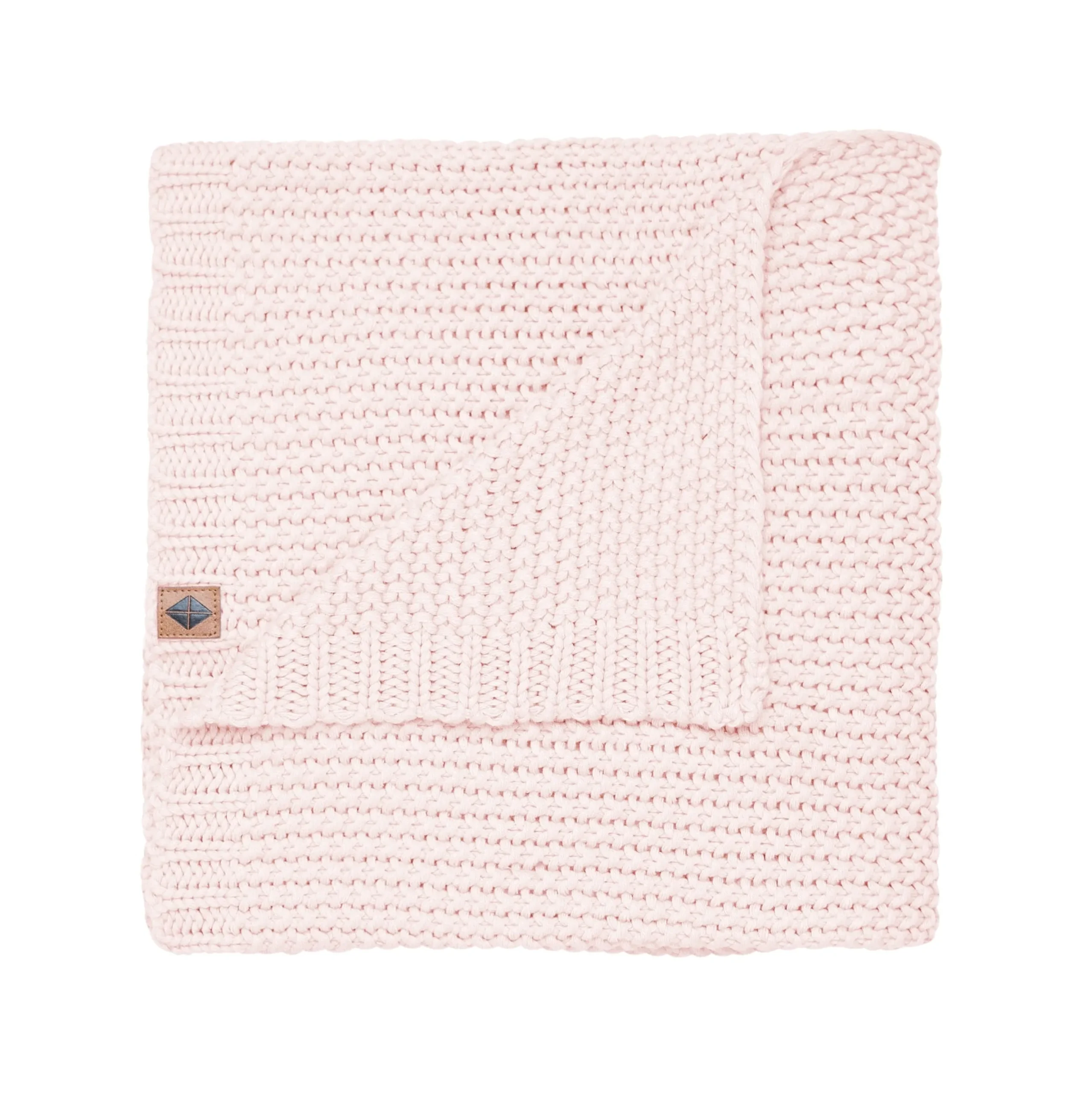 Chunky Knit Baby Blanket in Blush