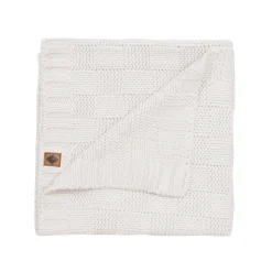 Chunky Knit Basket Weave Baby Blanket in Oat