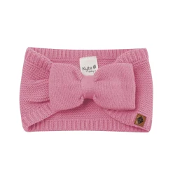 Chunky Knit Bow Headband in Apple Blossom