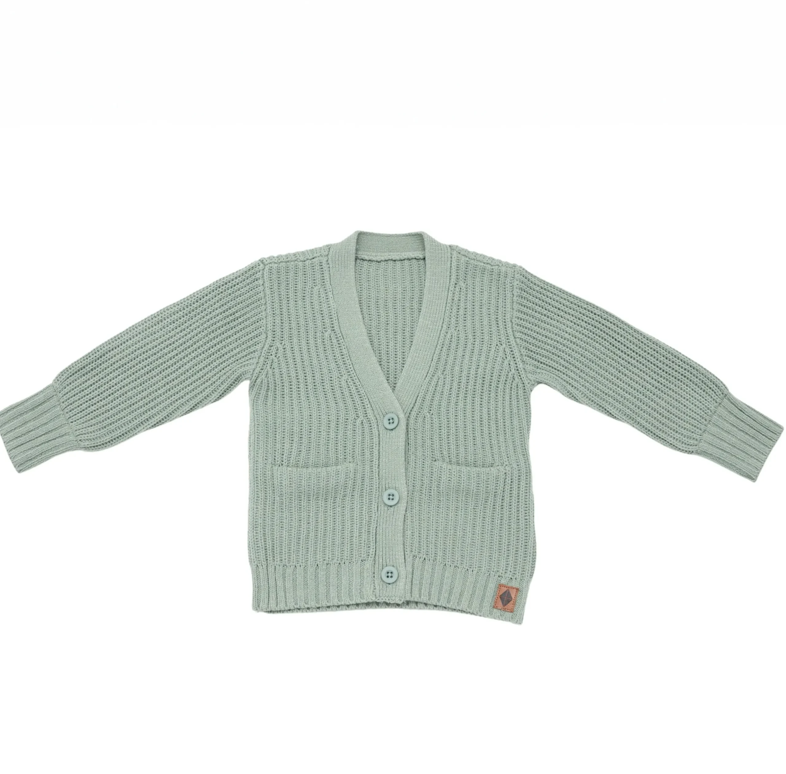 Chunky Knit Oversized Cardigan in Thyme