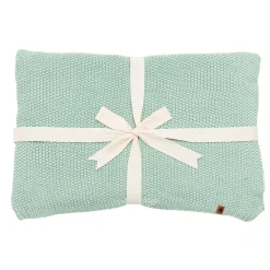 Chunky Knit Youth Blanket in Sage
