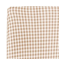 Crib Sheet in Gingham Bisque