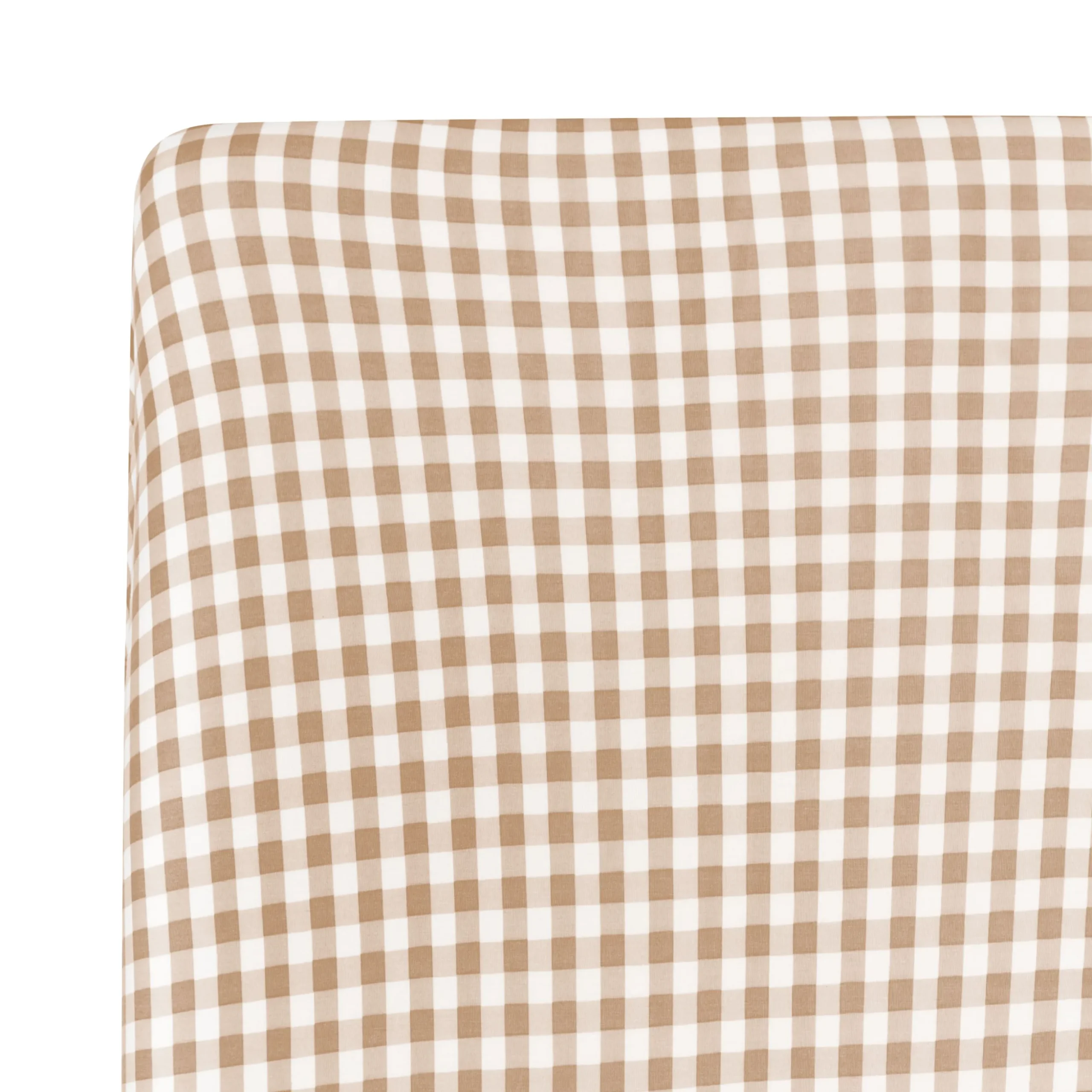 Crib Sheet in Gingham Bisque