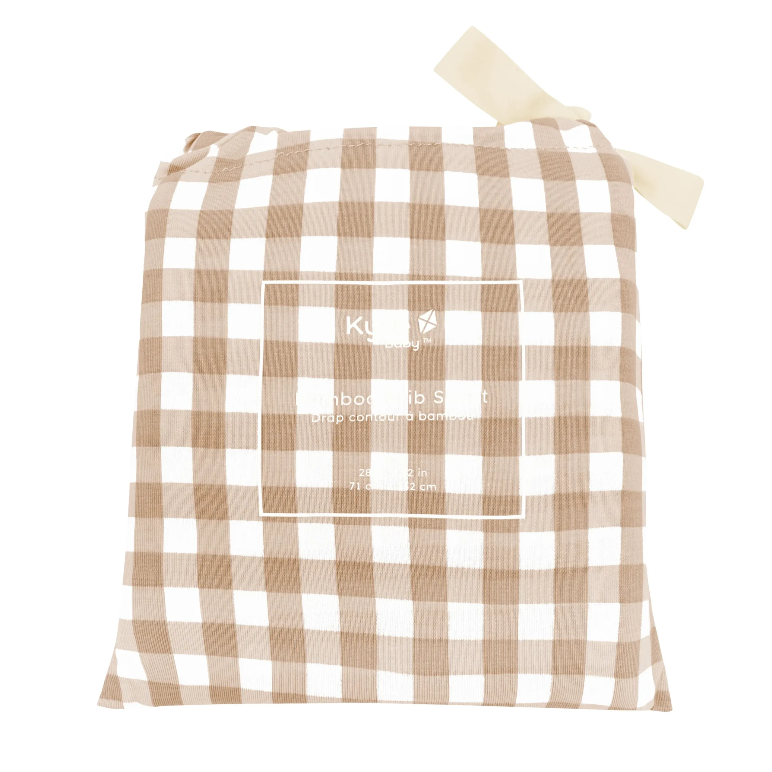 Crib Sheet in Gingham Bisque