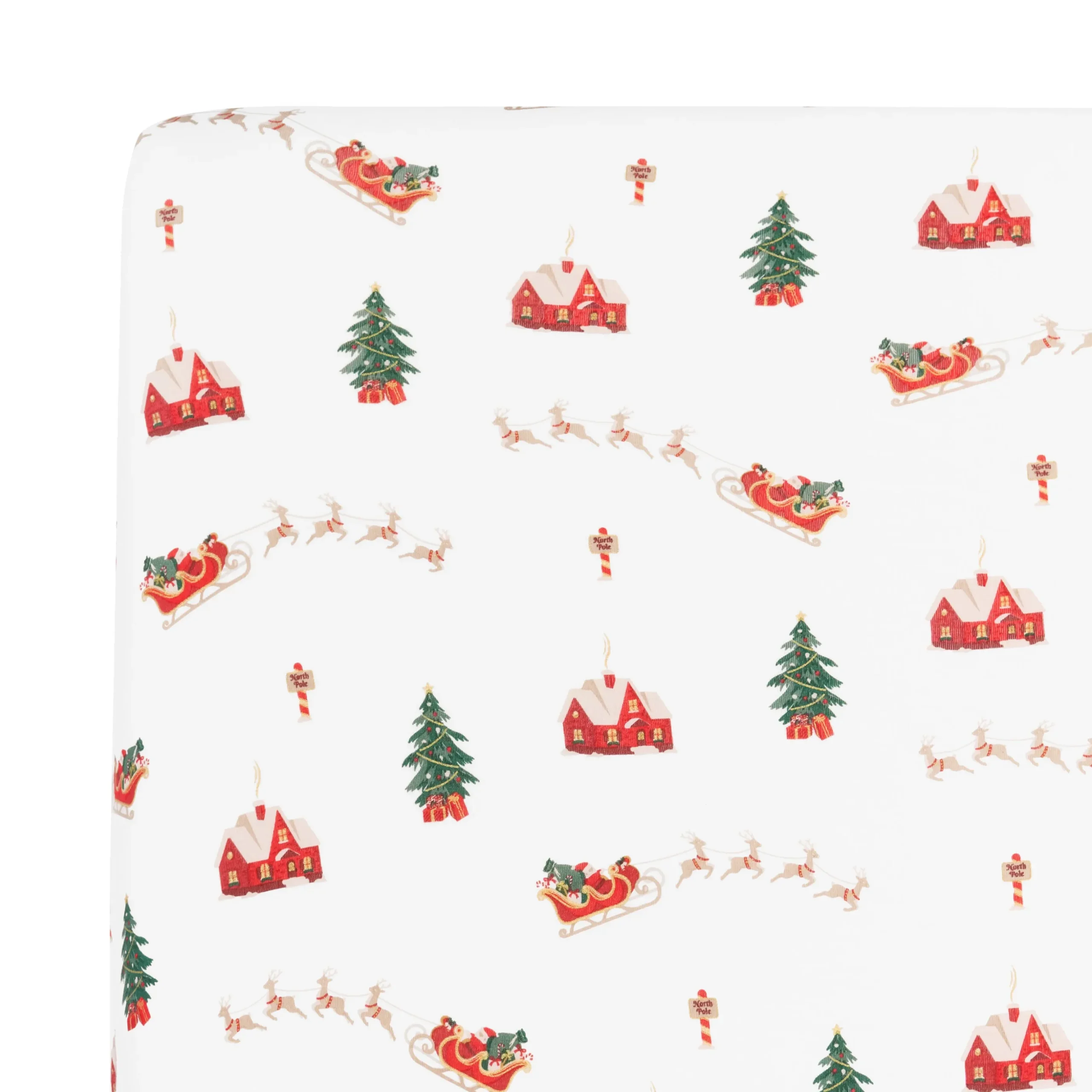 Crib Sheet in Santa Sleigh