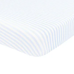 Crib Sheet in Small Mist Stripe