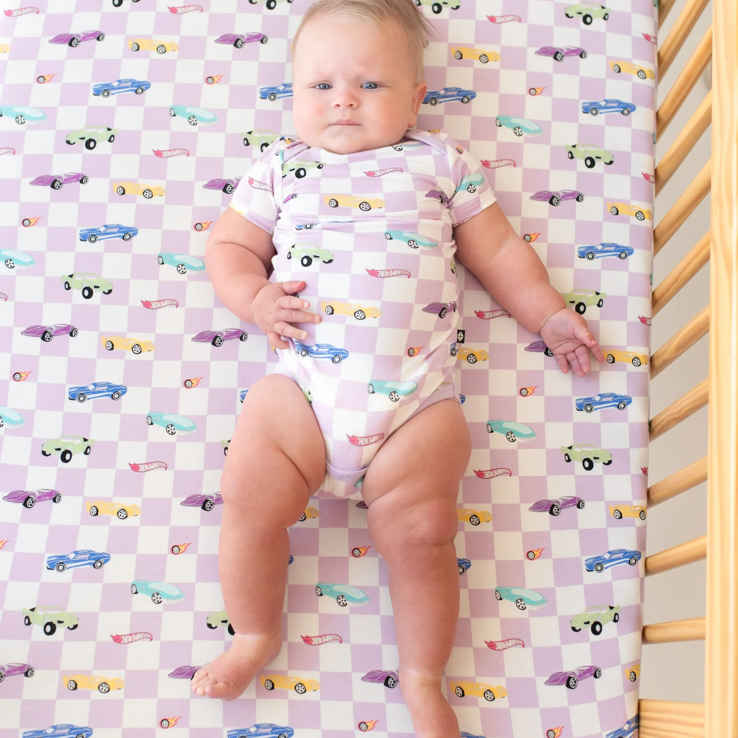 Crib Sheet in Sparkles and Speed