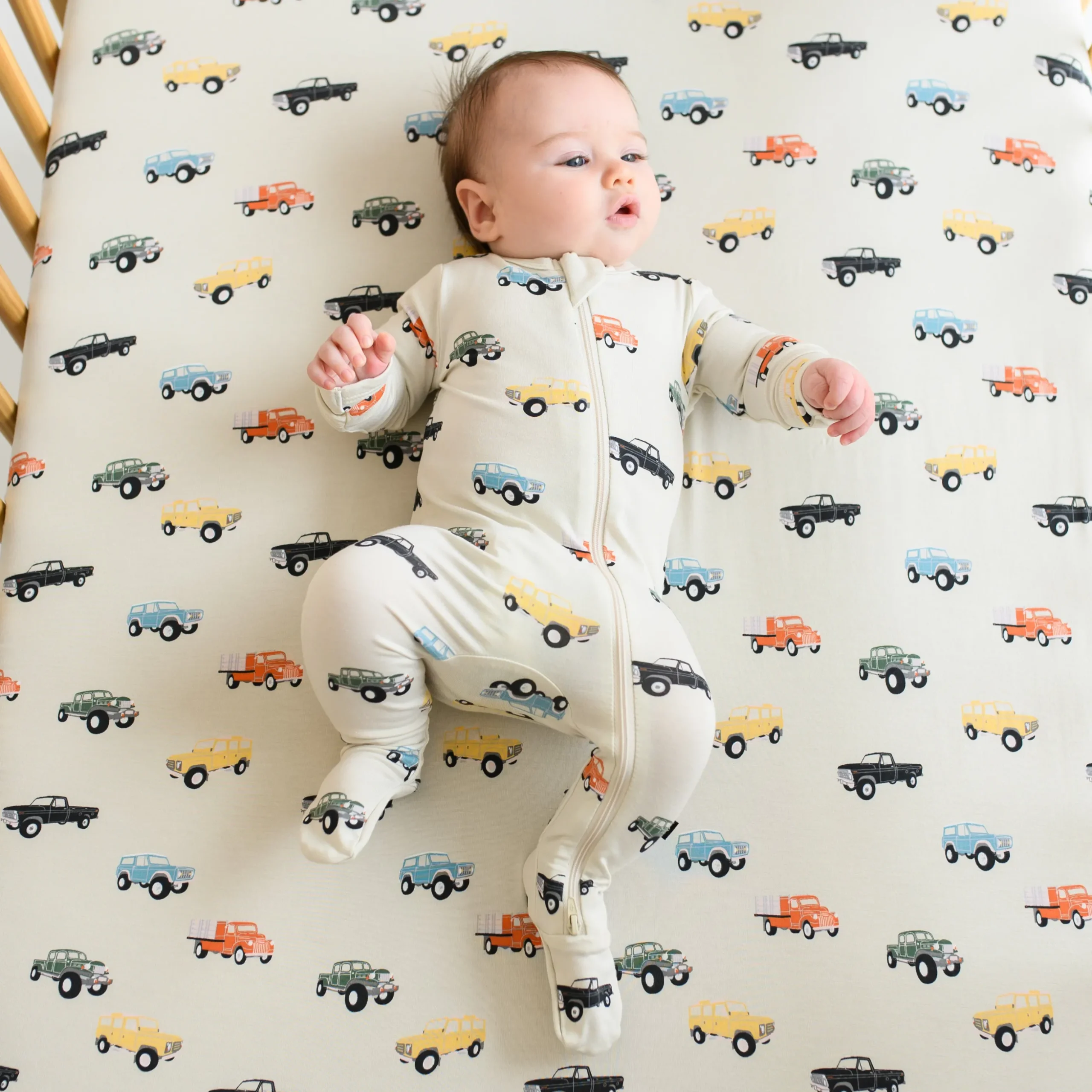 Crib Sheet in Vintage Truck