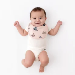 Cushy Bib in Blush Butterfly
