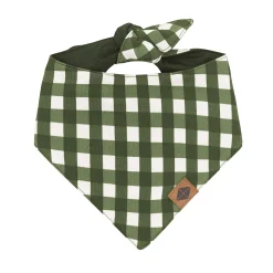 Dog Bandana in Gingham Fir