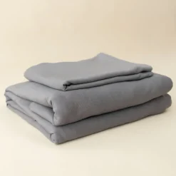 Fitted Sheet with Pillowcases in Charcoal