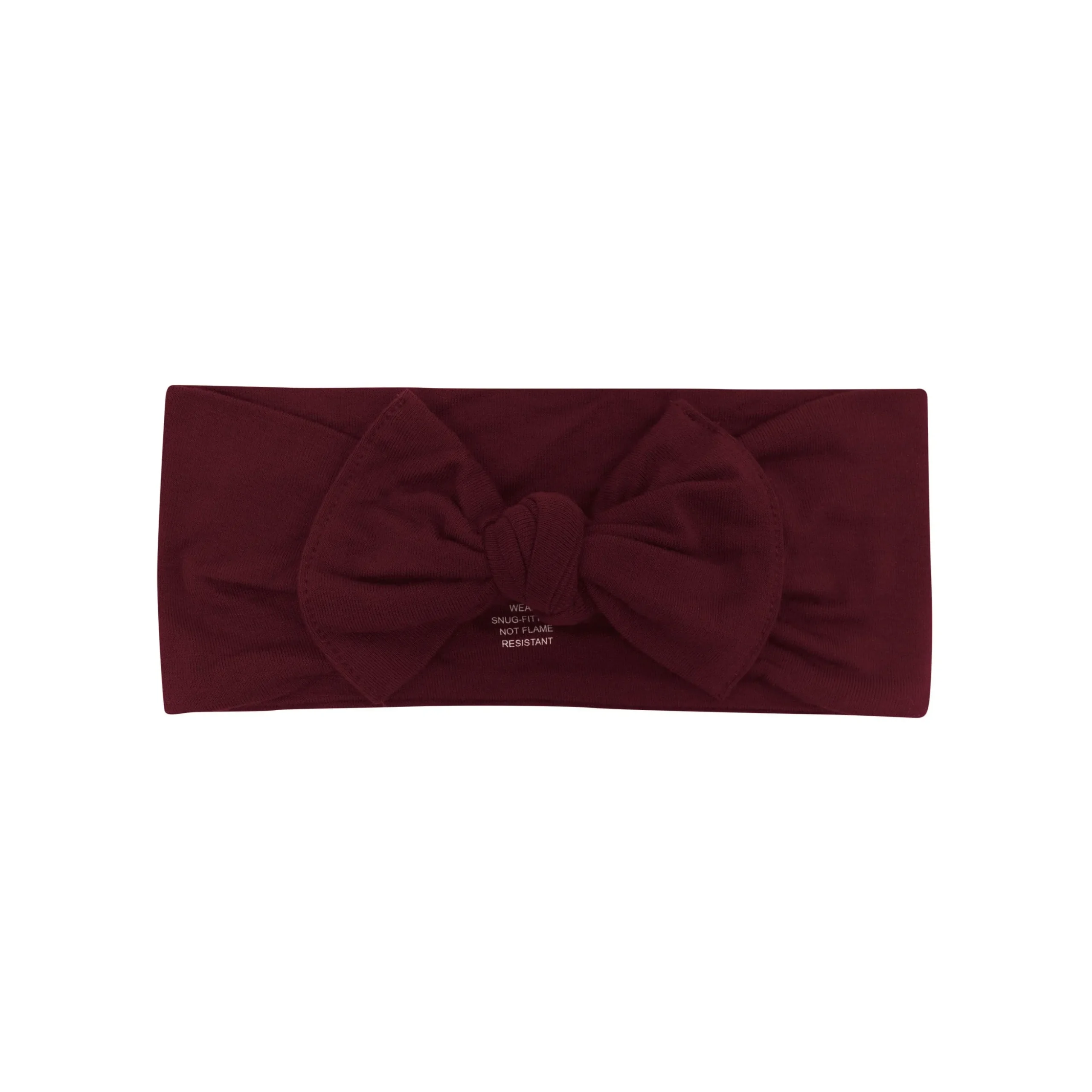 Knotted Bow Headband in Burgundy