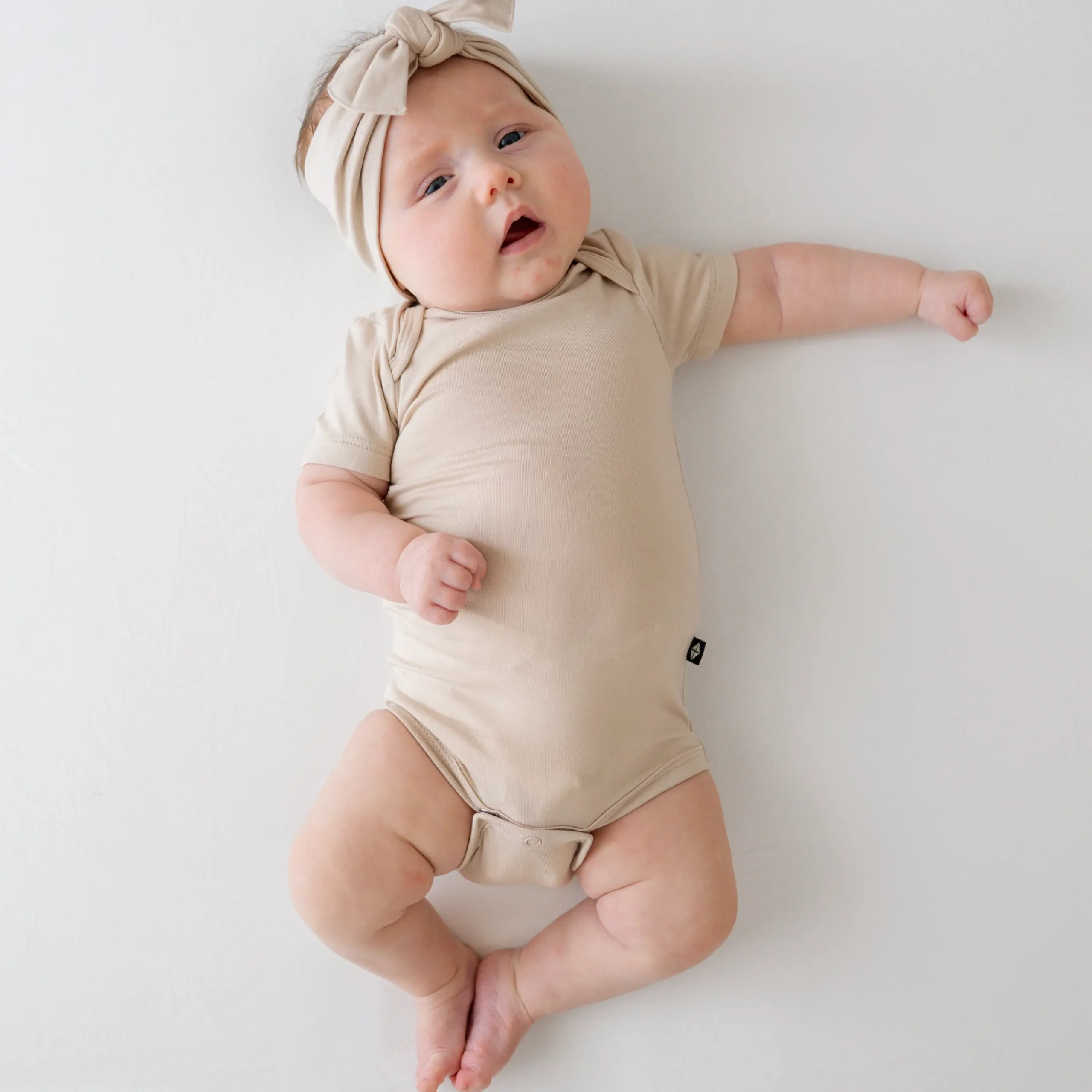 Knotted Bow Headband in Bisque