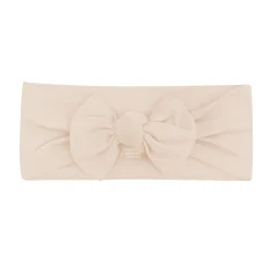 Knotted Bow Headband in Bisque