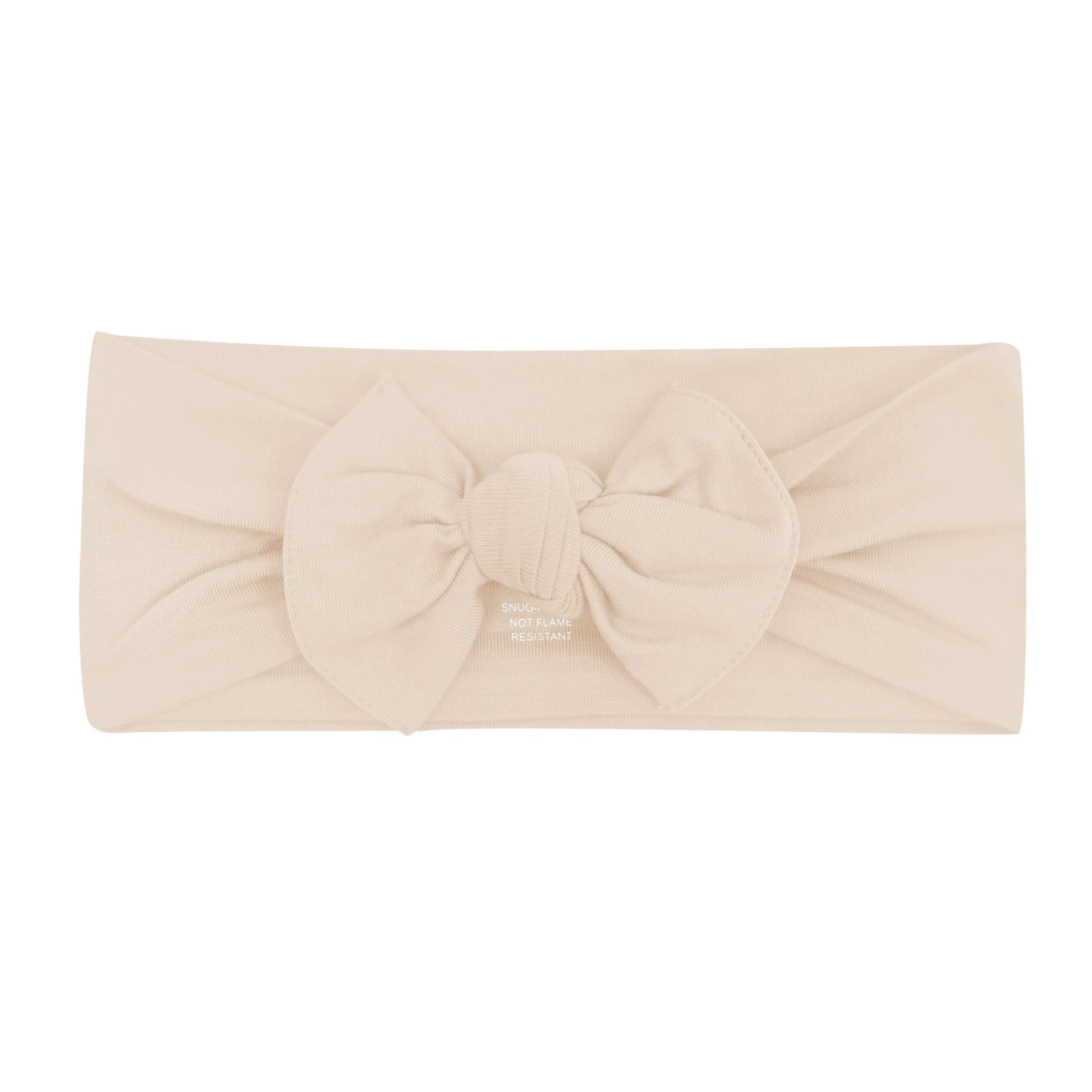 Knotted Bow Headband in Bisque