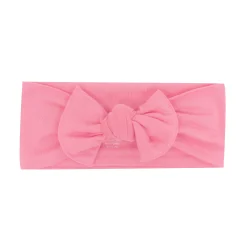 Knotted Bow Headband in Guava