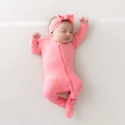 Knotted Bow Headband in Guava