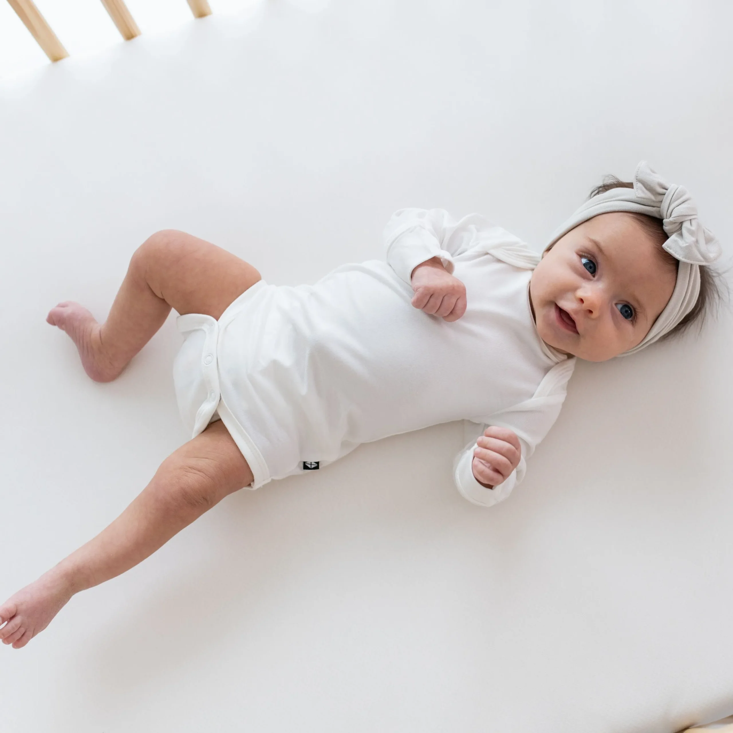 Knotted Bow Headband in Oat