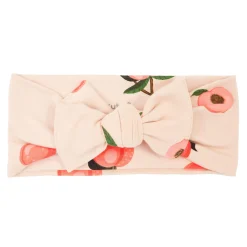Knotted Bow Headband in Peach
